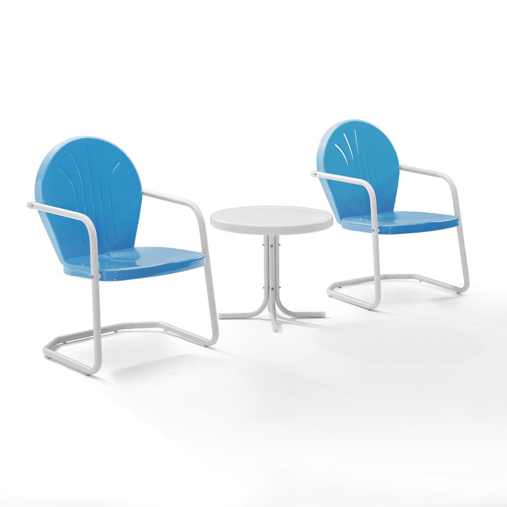 Griffith 3Pc Retro Outdoor Chair Set - Side Table & 2 Chairs