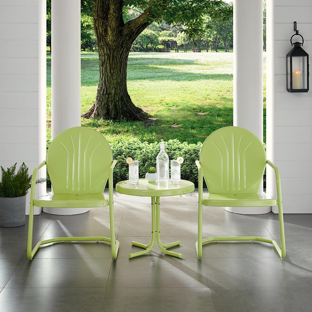 Griffith 3Pc Retro Outdoor Chair Set - Side Table & 2 Chairs