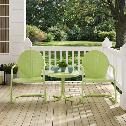 Griffith 3Pc Retro Outdoor Chair Set - Side Table & 2 Chairs