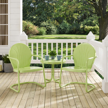 Griffith 3Pc Retro Outdoor Chair Set - Side Table & 2 Chairs