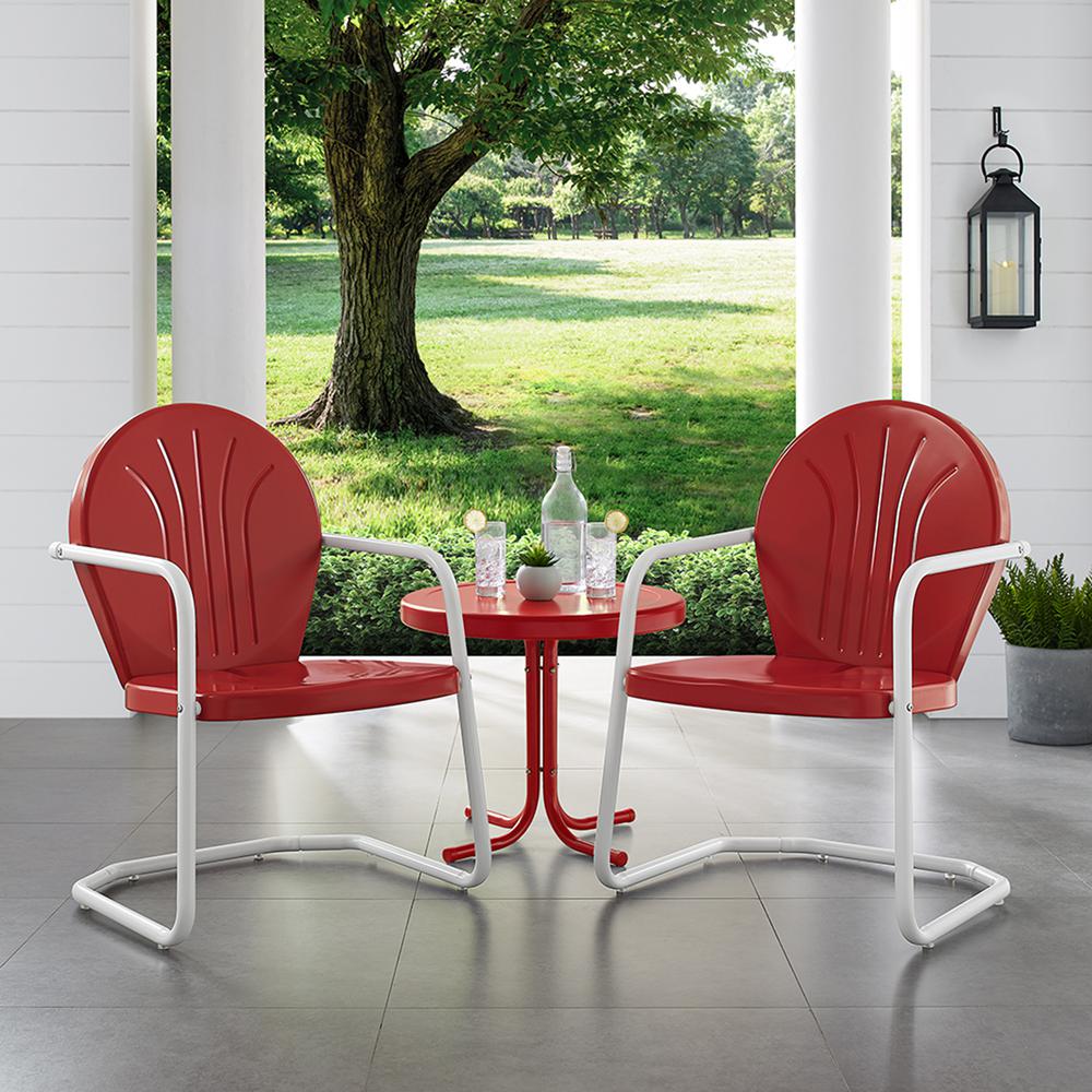 Griffith 3Pc Retro Outdoor Chair Set - Side Table & 2 Chairs