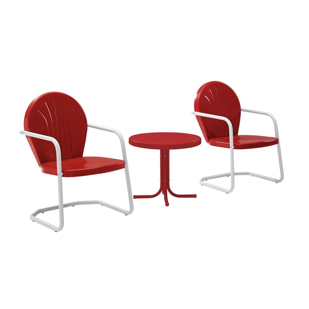 Griffith 3Pc Retro Outdoor Chair Set - Side Table & 2 Chairs