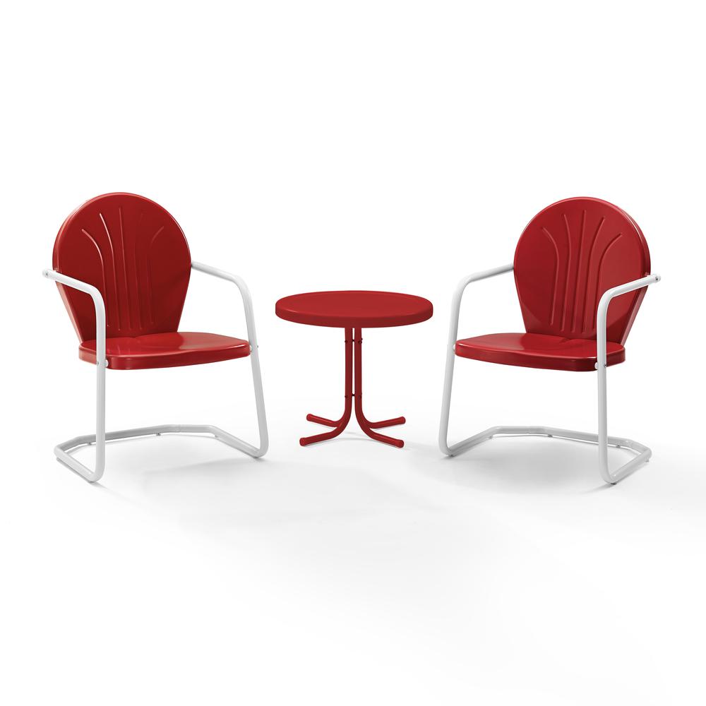 Griffith 3Pc Retro Outdoor Chair Set - Side Table & 2 Chairs