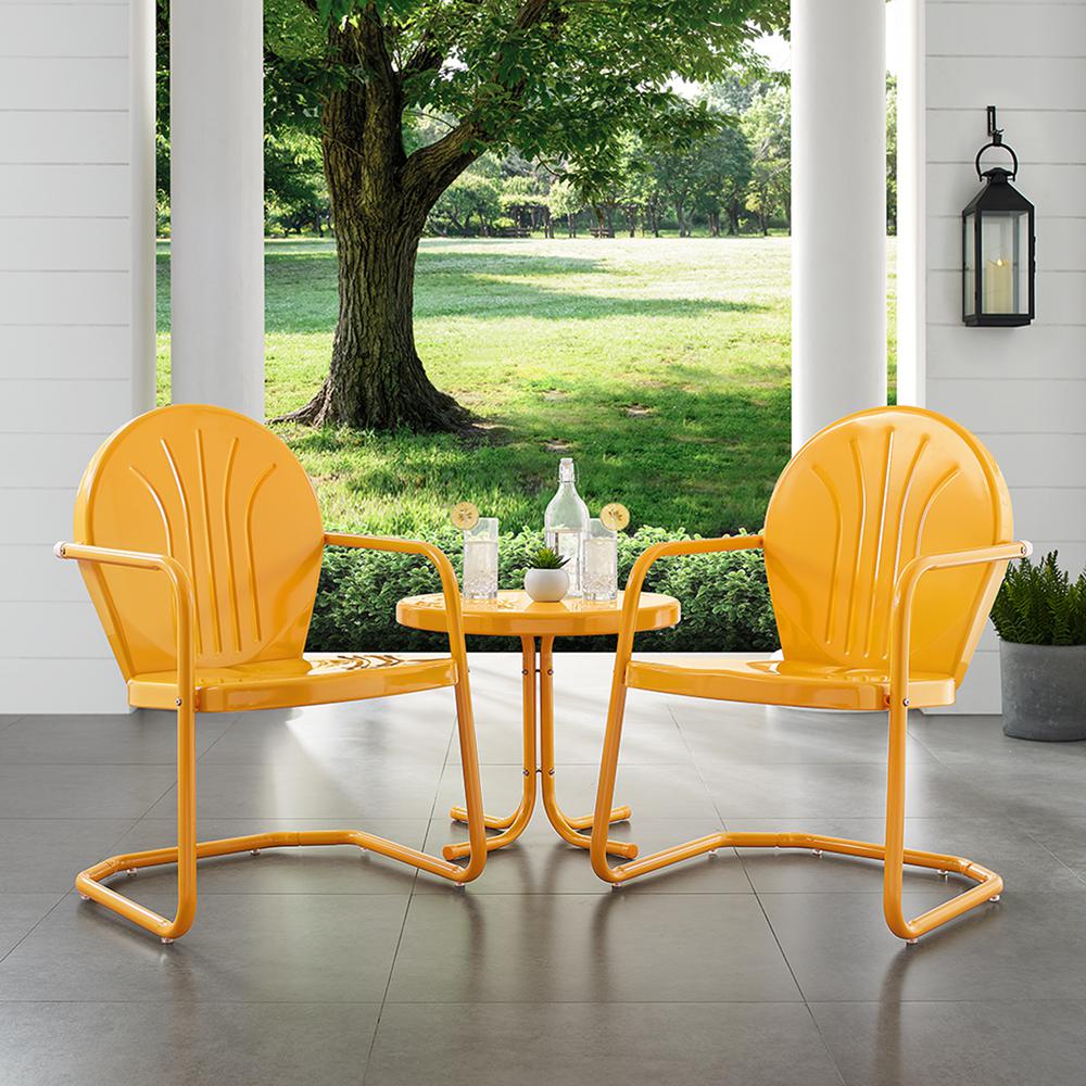 Griffith 3Pc Retro Outdoor Chair Set - Side Table & 2 Chairs