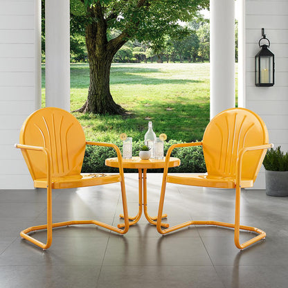 Griffith 3Pc Retro Outdoor Chair Set - Side Table & 2 Chairs