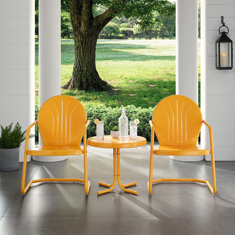Griffith 3Pc Retro Outdoor Chair Set - Side Table & 2 Chairs
