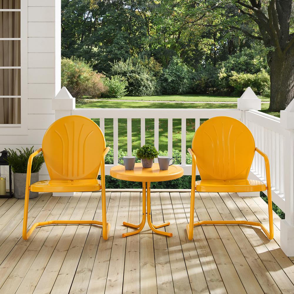 Griffith 3Pc Retro Outdoor Chair Set - Side Table & 2 Chairs