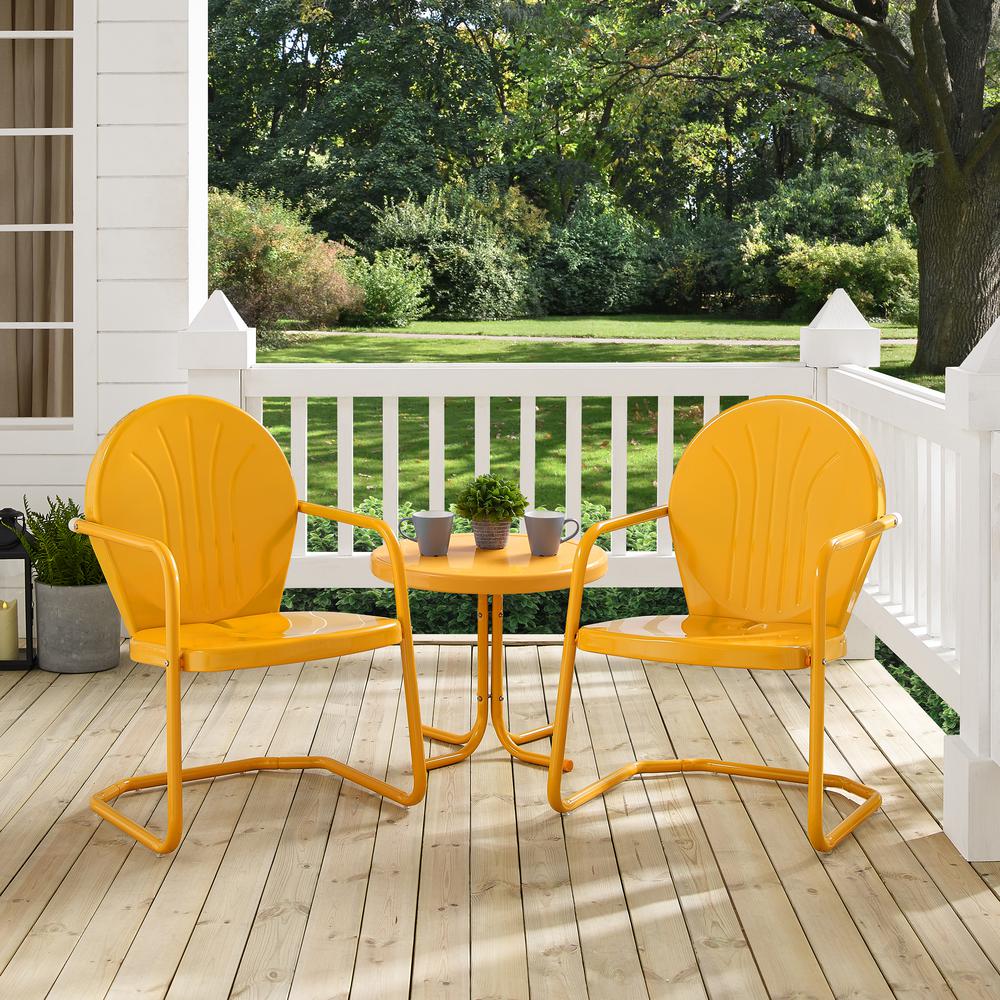 Griffith 3Pc Retro Outdoor Chair Set - Side Table & 2 Chairs