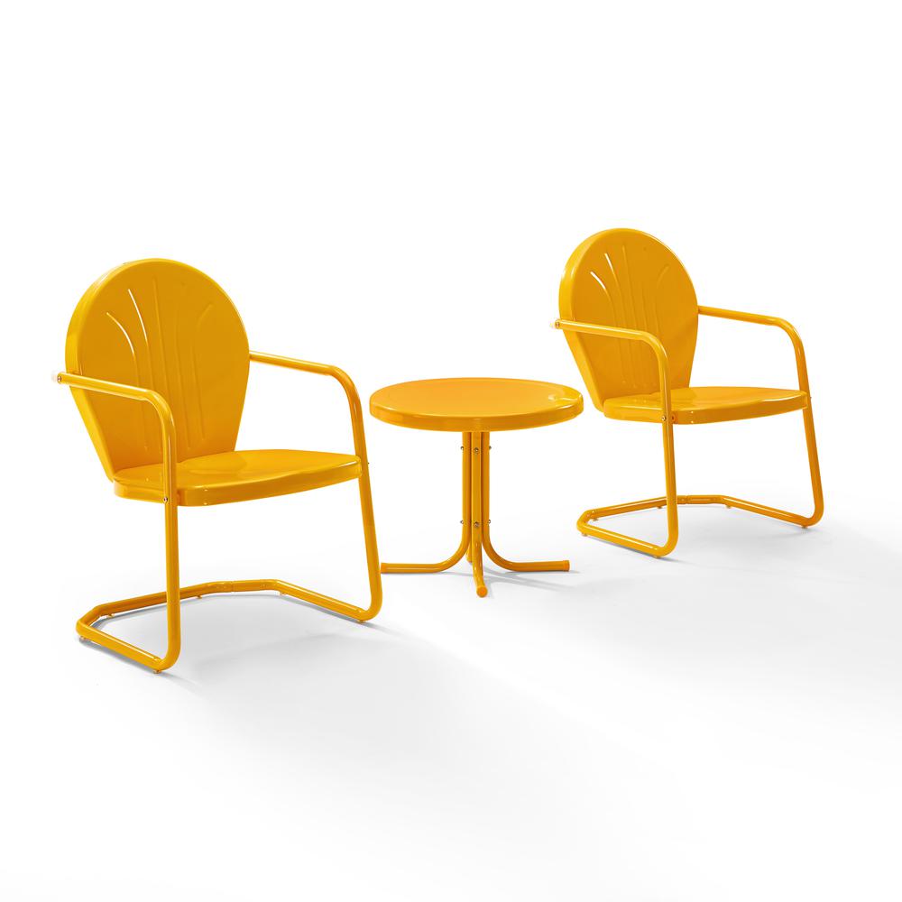 Griffith 3Pc Retro Outdoor Chair Set - Side Table & 2 Chairs