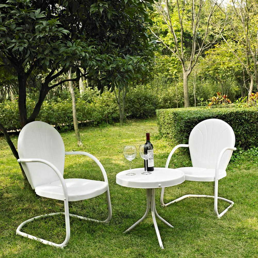 Griffith 3Pc Retro Outdoor Chair Set - Side Table & 2 Chairs