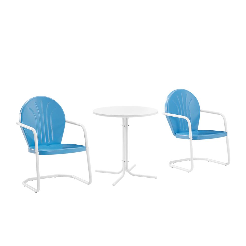 Griffith 3Pc Retro Outdoor Bistro Set - Bistro Table & 2 Chairs