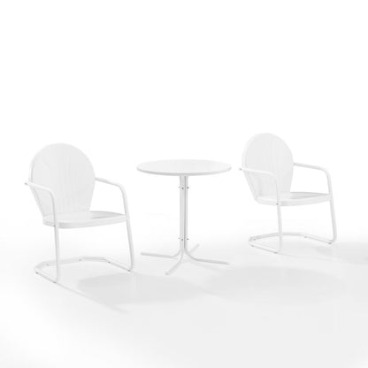 Griffith 3Pc Retro Outdoor Bistro Set - Bistro Table & 2 Chairs