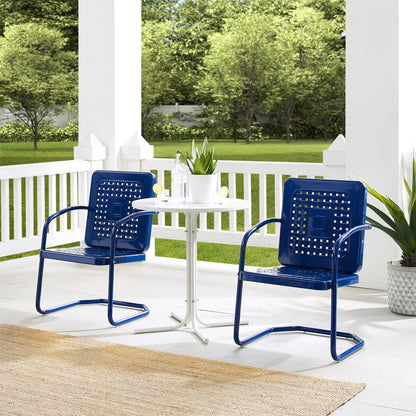 Bates 3Pc Retro Outdoor Bistro Set - Bistro Table & 2 Armchairs