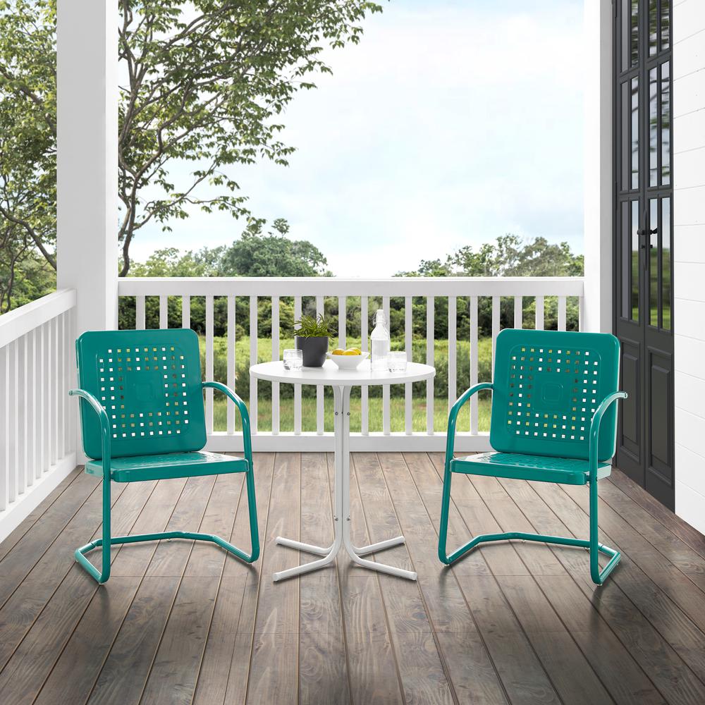 Bates 3Pc Retro Outdoor Bistro Set - Bistro Table & 2 Armchairs