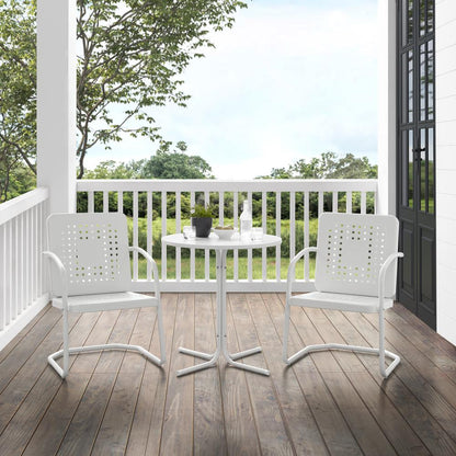 Bates 3Pc Retro Outdoor Bistro Set - Bistro Table & 2 Armchairs