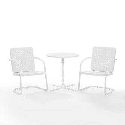 Bates 3Pc Retro Outdoor Bistro Set - Bistro Table & 2 Armchairs