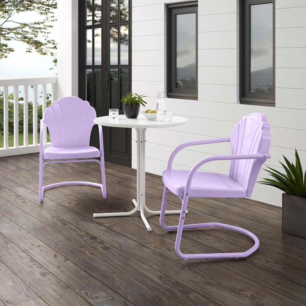 Tulip 3Pc Retro Outdoor Bistro Set - Bistro Table & 2 Chairs