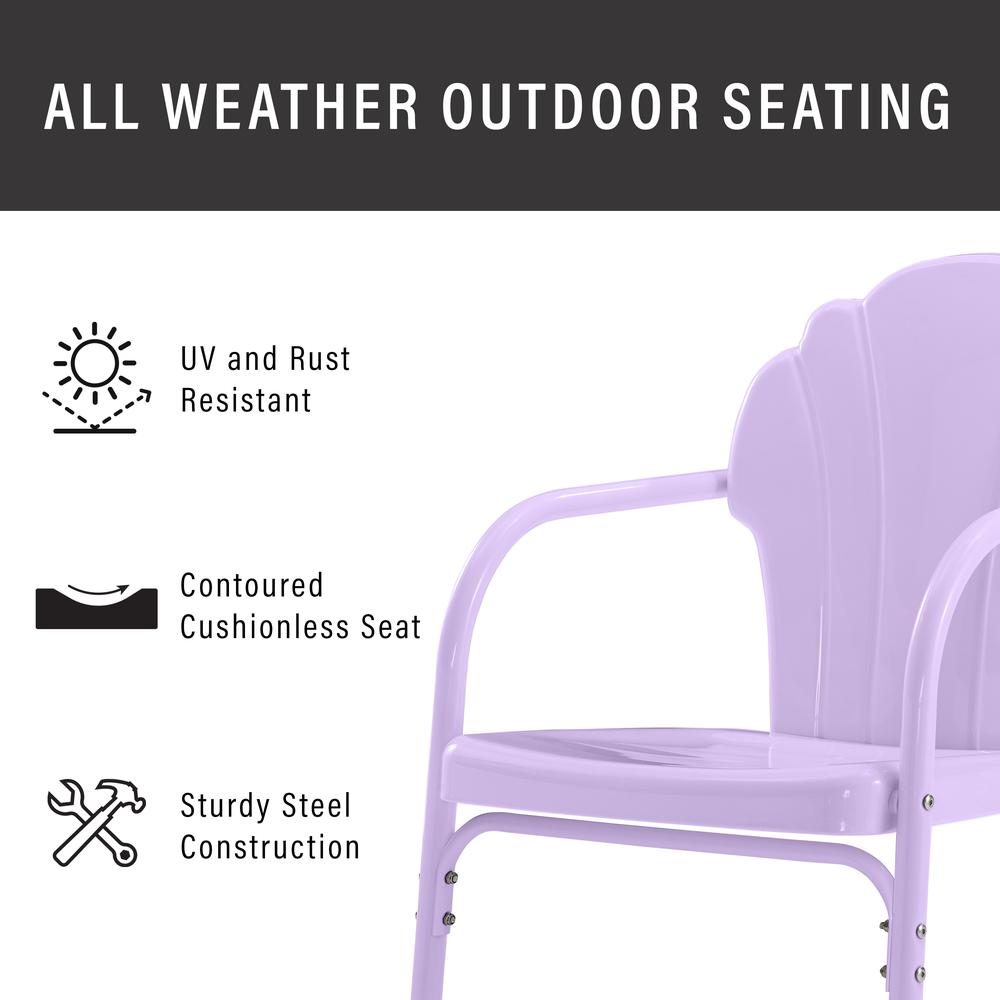 Tulip 3Pc Retro Outdoor Bistro Set - Bistro Table & 2 Chairs