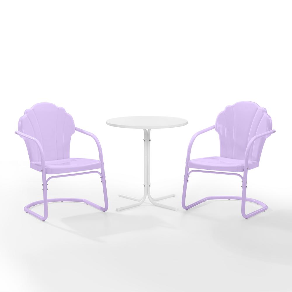 Tulip 3Pc Retro Outdoor Bistro Set - Bistro Table & 2 Chairs