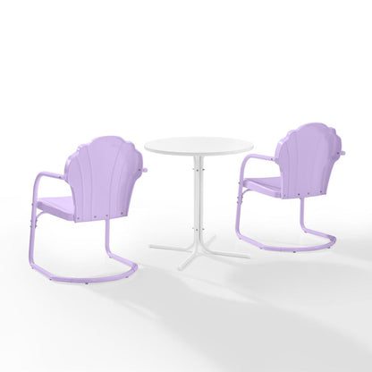 Tulip 3Pc Retro Outdoor Bistro Set - Bistro Table & 2 Chairs