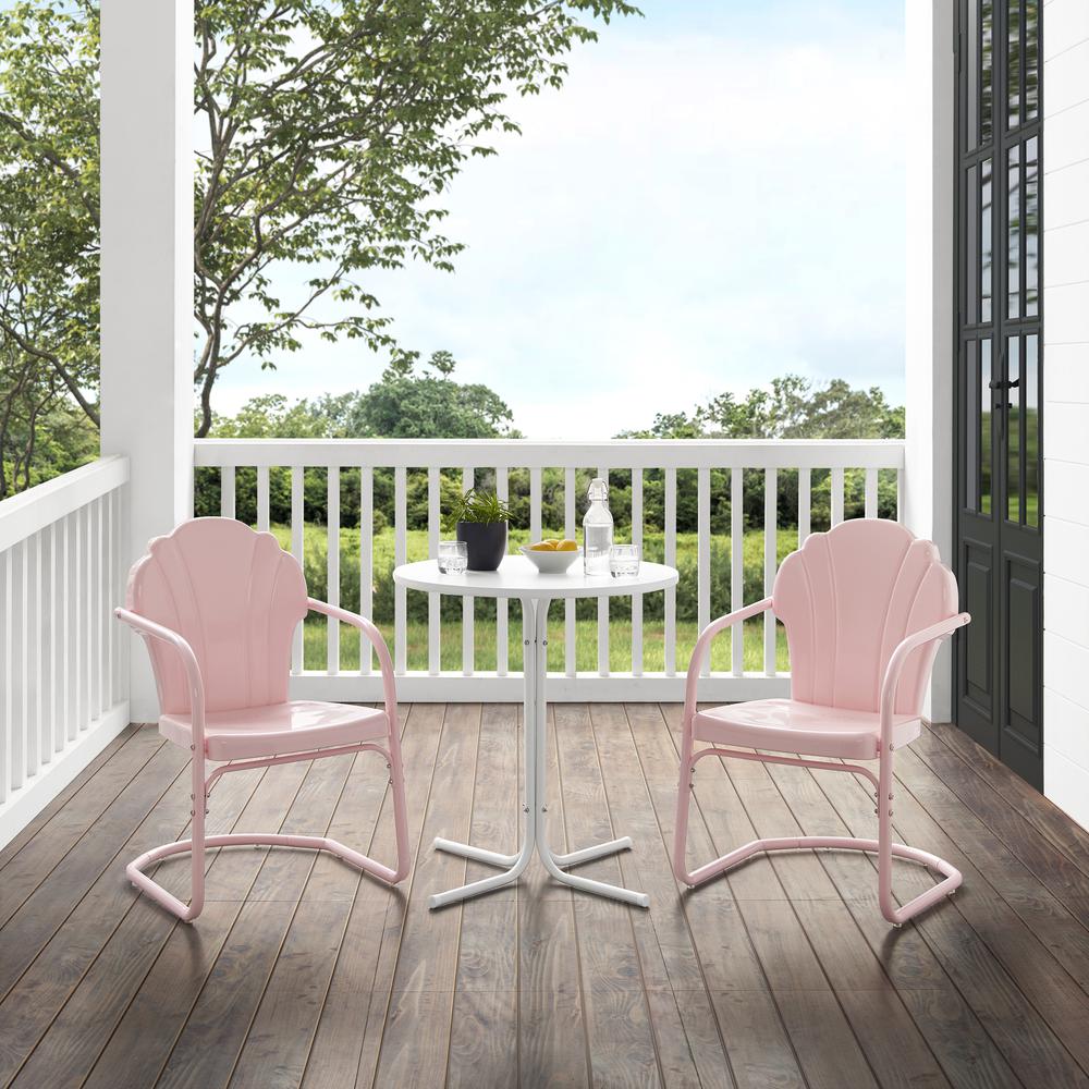 Tulip 3Pc Retro Outdoor Bistro Set - Bistro Table & 2 Chairs