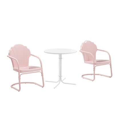 Tulip 3Pc Retro Outdoor Bistro Set - Bistro Table & 2 Chairs