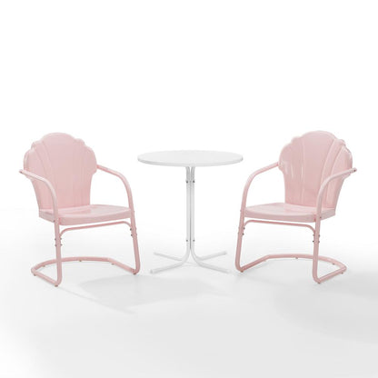 Tulip 3Pc Retro Outdoor Bistro Set - Bistro Table & 2 Chairs