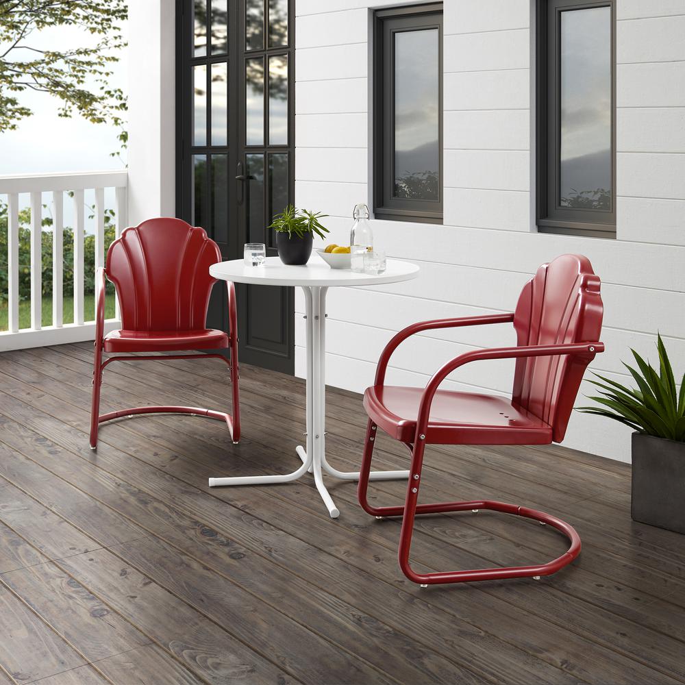 Tulip 3Pc Retro Outdoor Bistro Set - Bistro Table & 2 Chairs