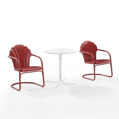 Tulip 3Pc Retro Outdoor Bistro Set - Bistro Table & 2 Chairs