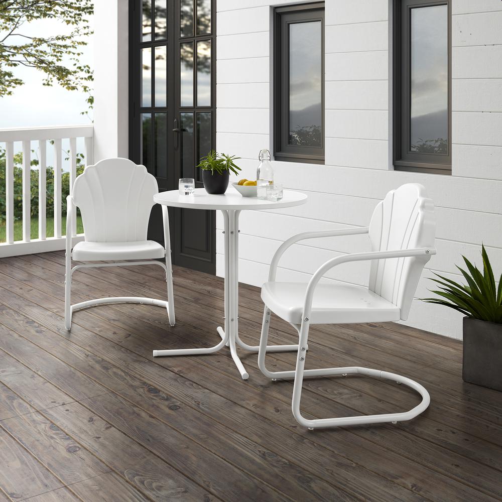 Tulip 3Pc Retro Outdoor Bistro Set - Bistro Table & 2 Chairs