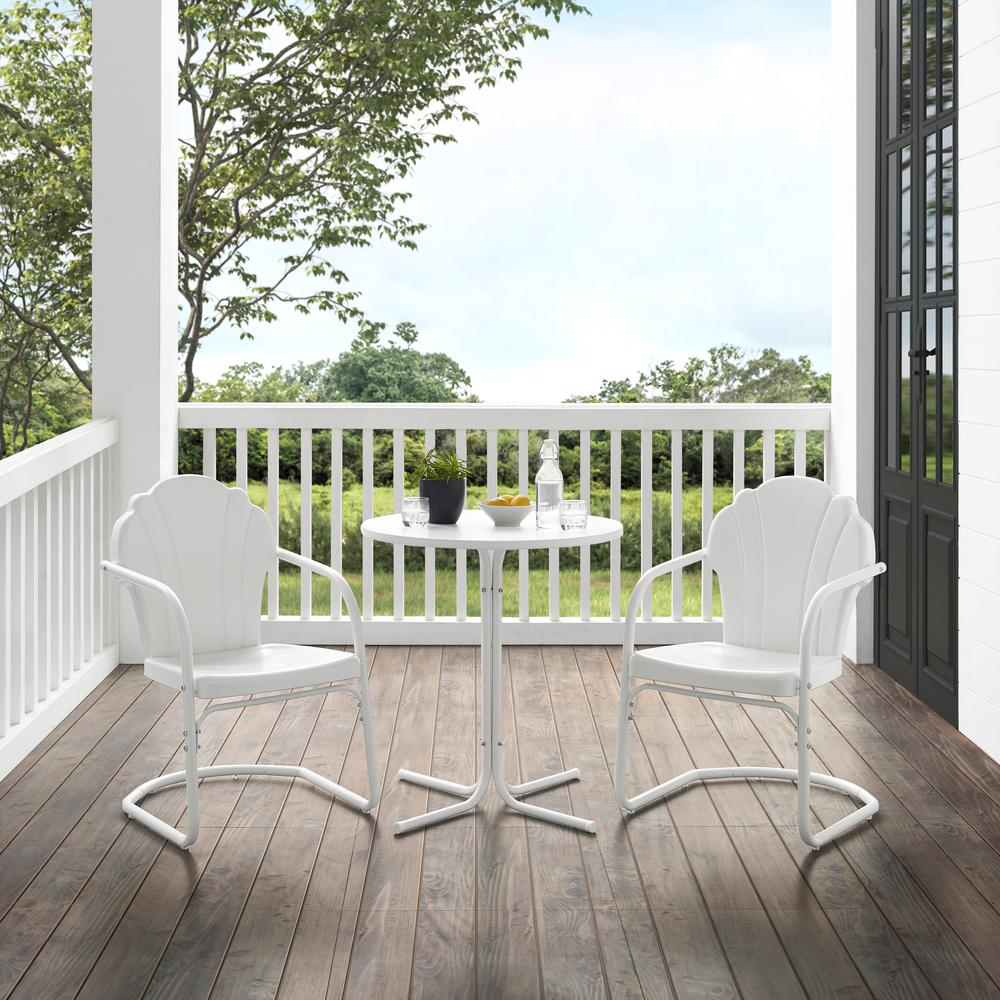 Tulip 3Pc Retro Outdoor Bistro Set - Bistro Table & 2 Chairs