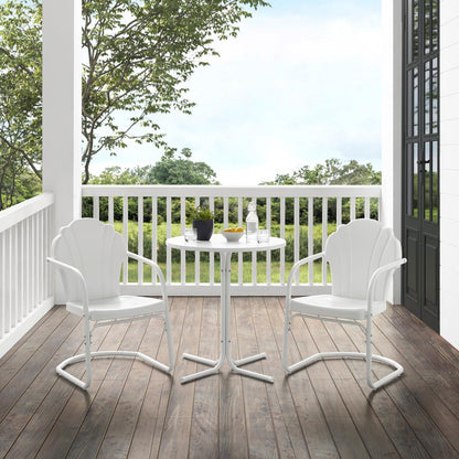 Tulip 3Pc Retro Outdoor Bistro Set - Bistro Table & 2 Chairs