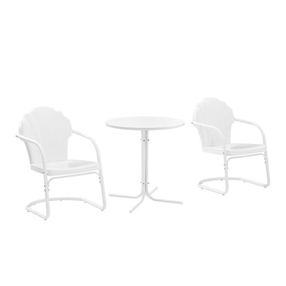 Tulip 3Pc Retro Outdoor Bistro Set - Bistro Table & 2 Chairs