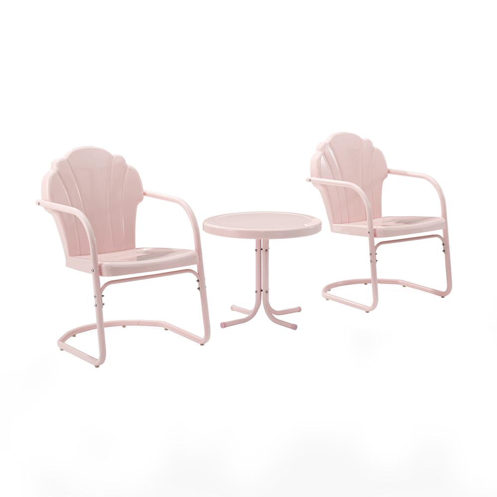 Tulip 3Pc Retro Outdoor Chair Set - Side Table & 2 Chairs