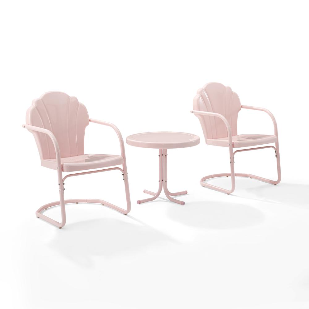 Tulip 3Pc Retro Outdoor Chair Set - Side Table & 2 Chairs