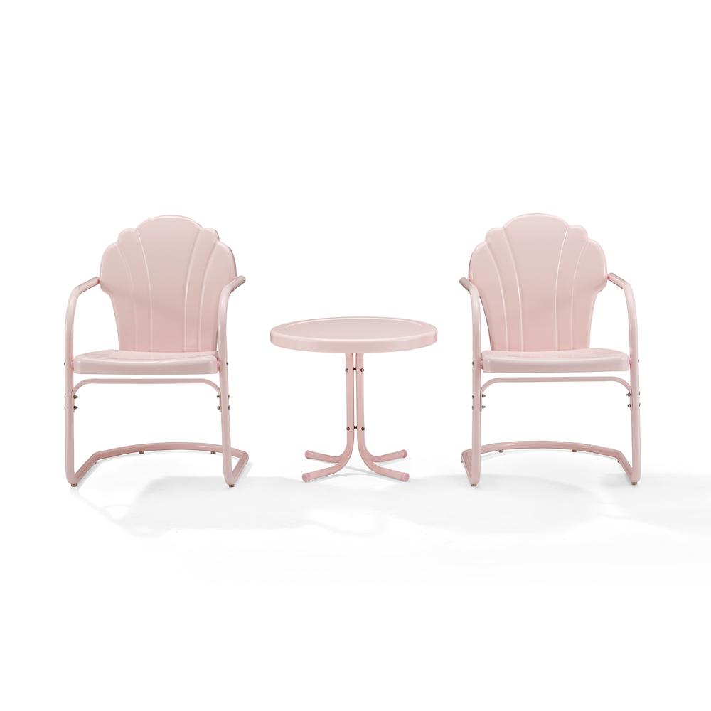 Tulip 3Pc Retro Outdoor Chair Set - Side Table & 2 Chairs