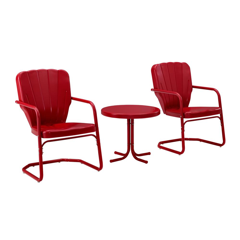 Ridgeland 3Pc Retro Outdoor Chair Set - Side Table & 2 Chairs