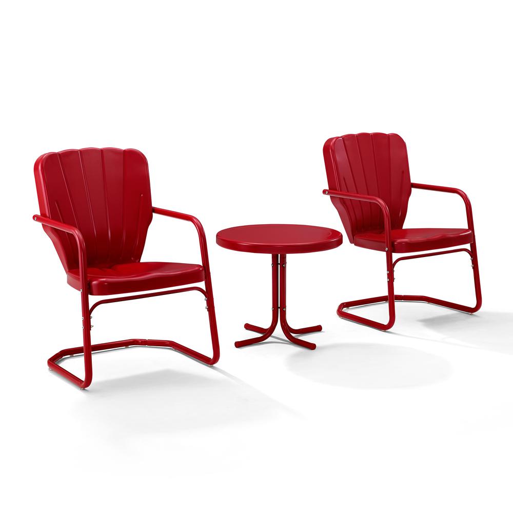 Ridgeland 3Pc Retro Outdoor Chair Set - Side Table & 2 Chairs