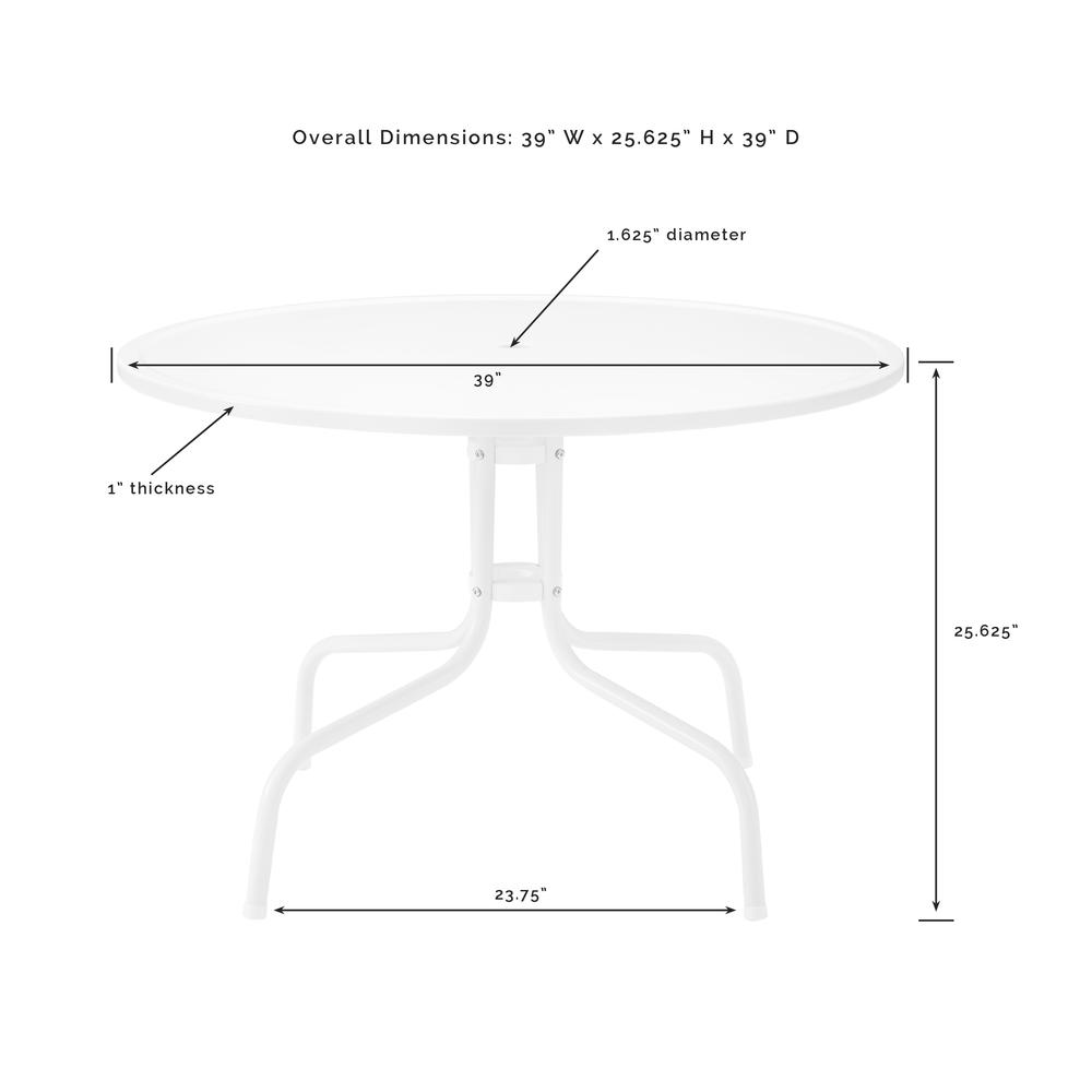 Tulip 5Pc Retro Outdoor Dining Set - Dining Table & 4 Chairs