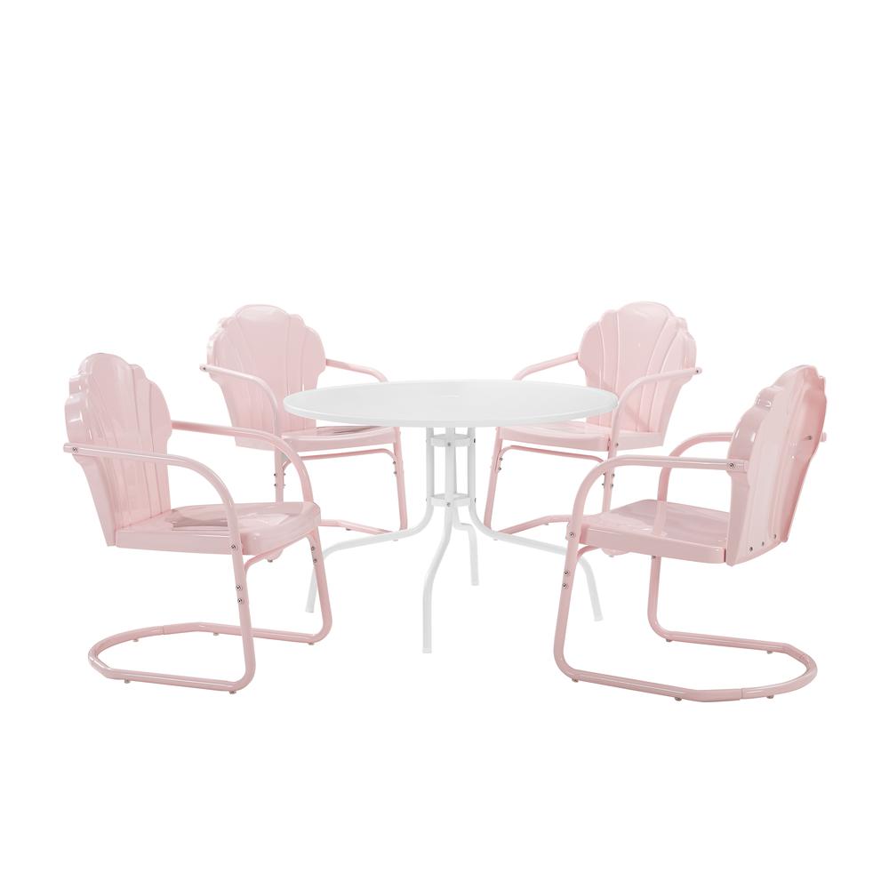 Tulip 5Pc Retro Outdoor Dining Set - Dining Table & 4 Chairs