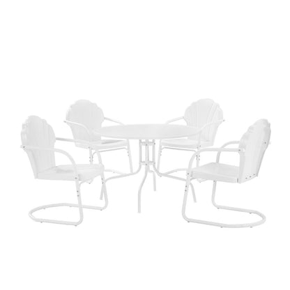 Tulip 5Pc Retro Outdoor Dining Set - Dining Table & 4 Chairs