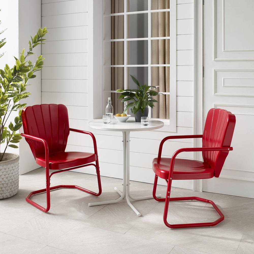 Ridgeland 3Pc Retro Outdoor Bistro Set - Bistro Table & 2 Chairs