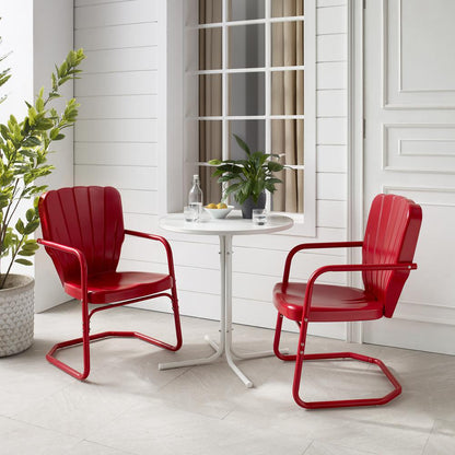 Ridgeland 3Pc Retro Outdoor Bistro Set - Bistro Table & 2 Chairs