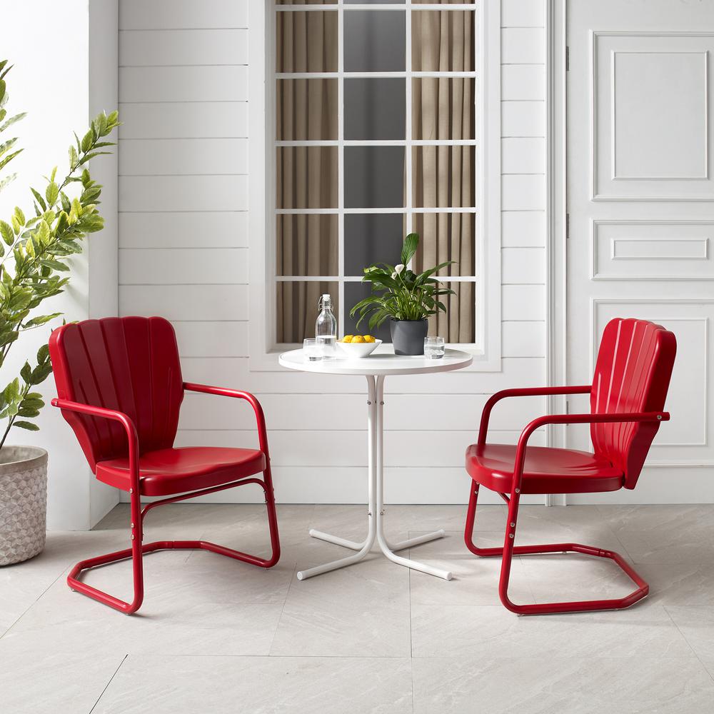 Ridgeland 3Pc Retro Outdoor Bistro Set - Bistro Table & 2 Chairs