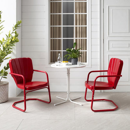 Ridgeland 3Pc Retro Outdoor Bistro Set - Bistro Table & 2 Chairs