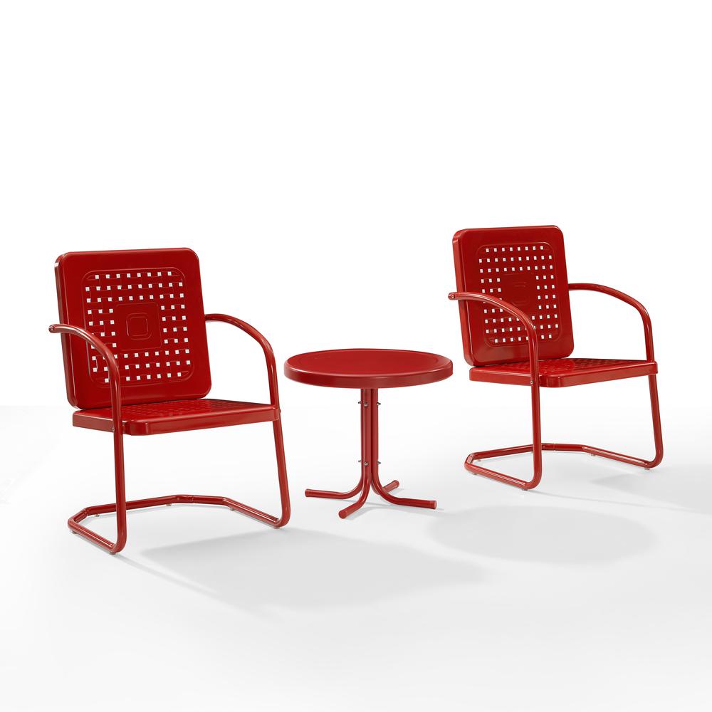 Bates 3Pc Retro Outdoor Chair Set - Side Table & 2 Armchairs
