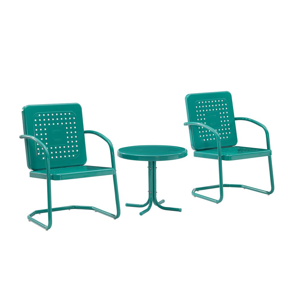 Bates 3Pc Retro Outdoor Chair Set - Side Table & 2 Armchairs