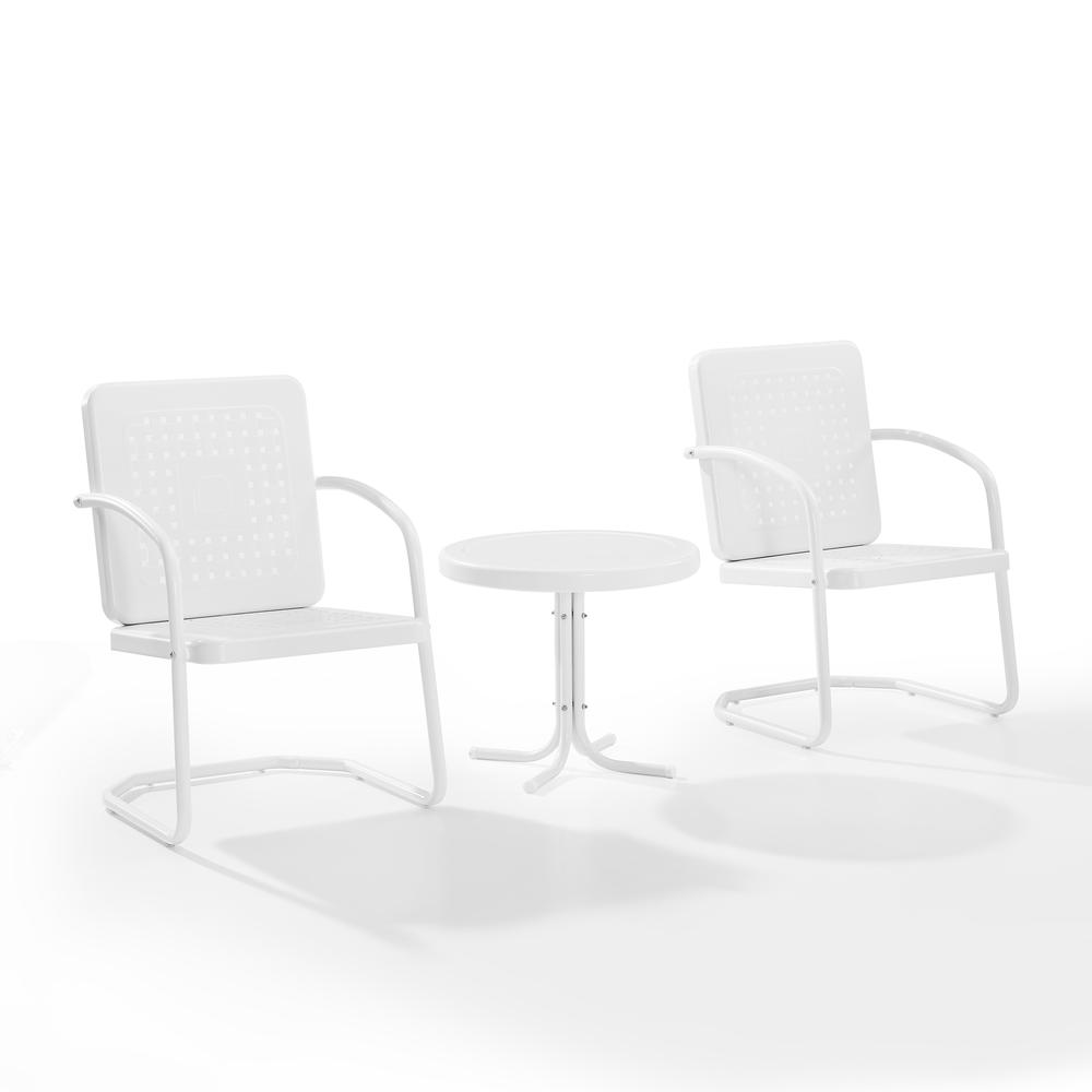 Bates 3Pc Retro Outdoor Chair Set - Side Table & 2 Armchairs