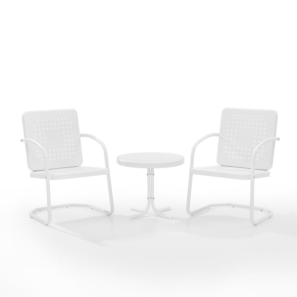 Bates 3Pc Retro Outdoor Chair Set - Side Table & 2 Armchairs