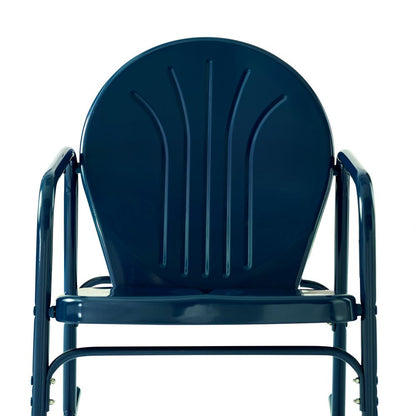 Griffith 3Pc Retro Outdoor Rocking Chair Set - Side Table & 2 Rocking Chairs